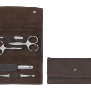 Zwilling ZWILLING Premium Manicureset Bruin Beauty Etui Leder Drukknoopsluiting (6-Delig) Goedkoop